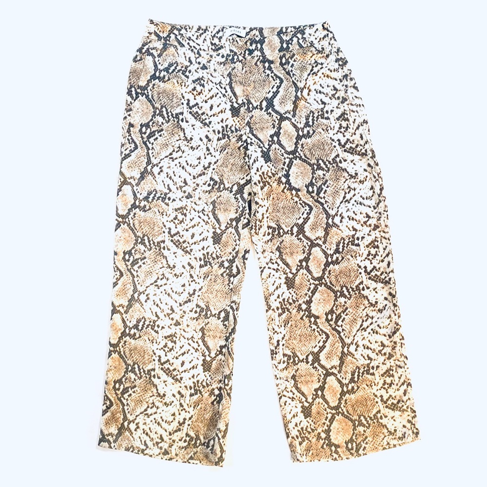 NWT Pieces snake skin flowy pants with side zip